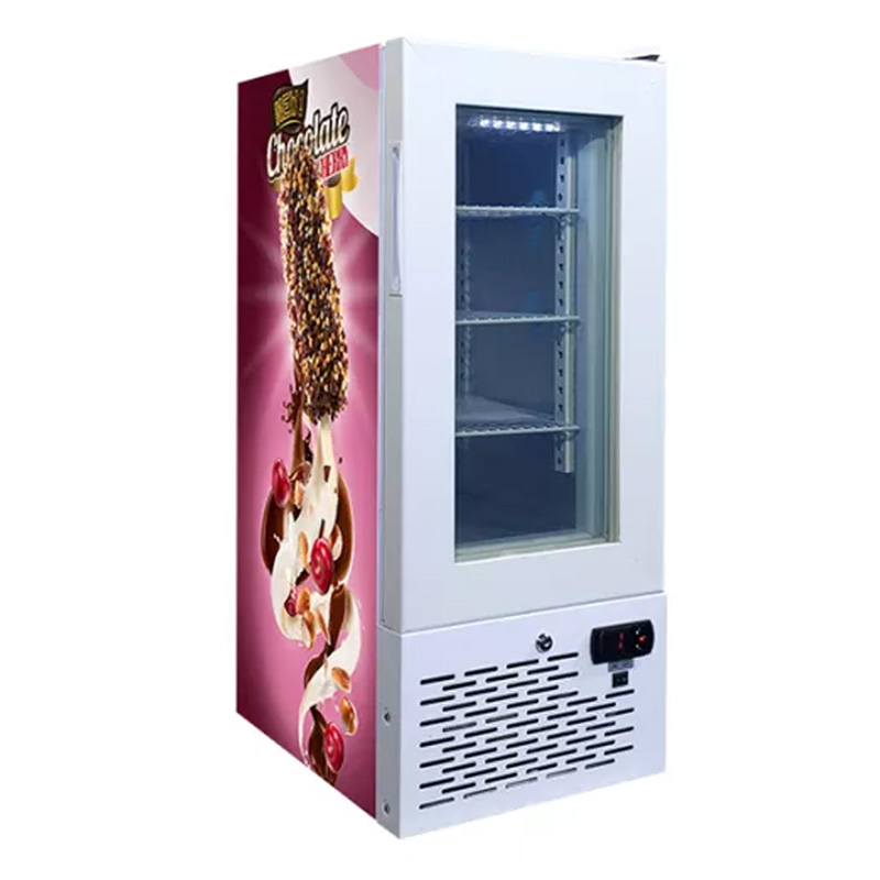 glass front display freezer fridge